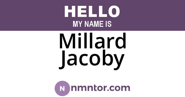 Millard Jacoby