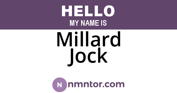 Millard Jock