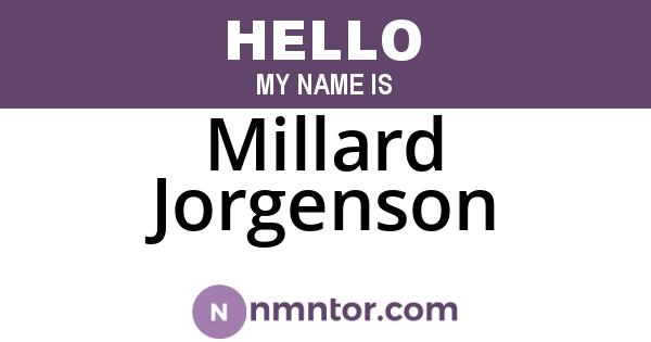 Millard Jorgenson
