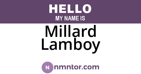 Millard Lamboy