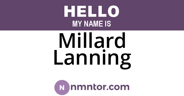 Millard Lanning