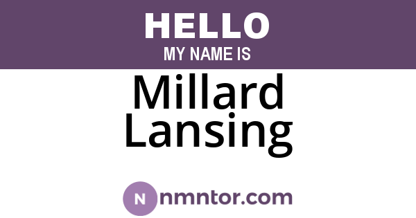 Millard Lansing