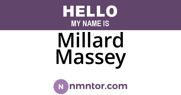 Millard Massey