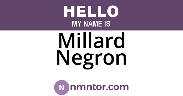 Millard Negron