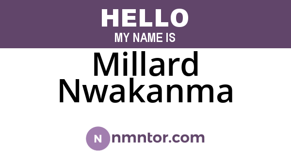 Millard Nwakanma