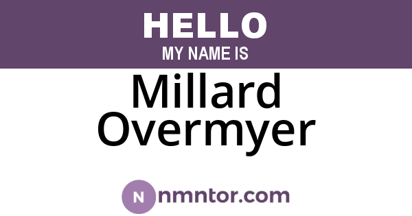 Millard Overmyer