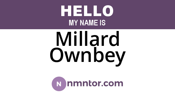 Millard Ownbey