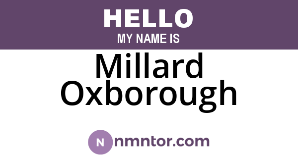 Millard Oxborough