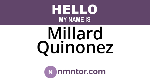 Millard Quinonez