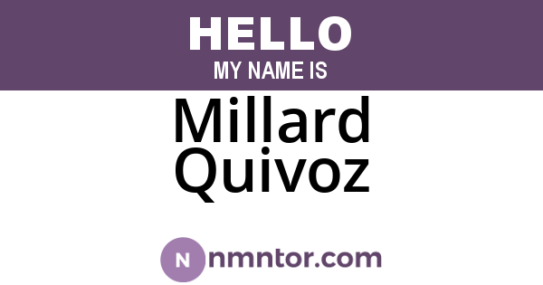 Millard Quivoz