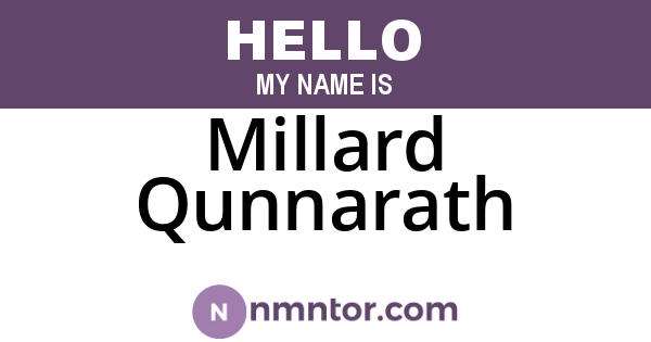 Millard Qunnarath