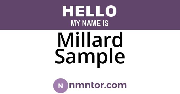 Millard Sample