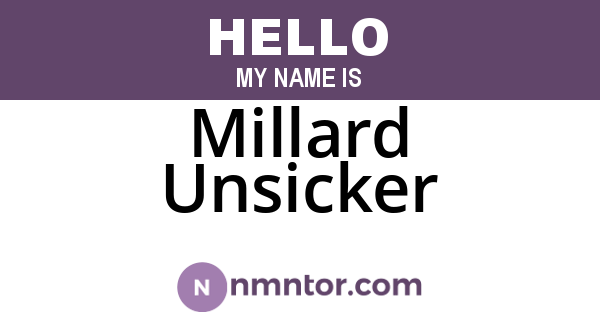 Millard Unsicker