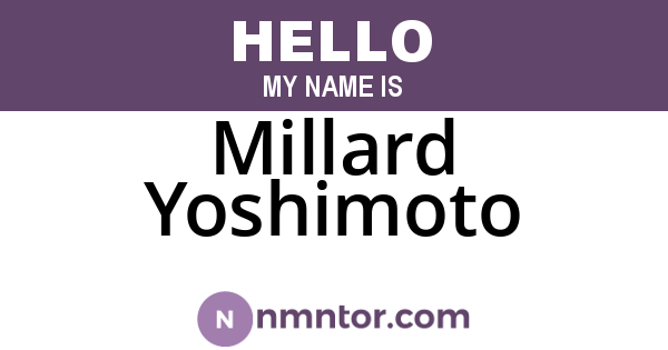 Millard Yoshimoto