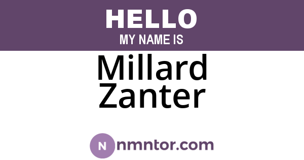 Millard Zanter