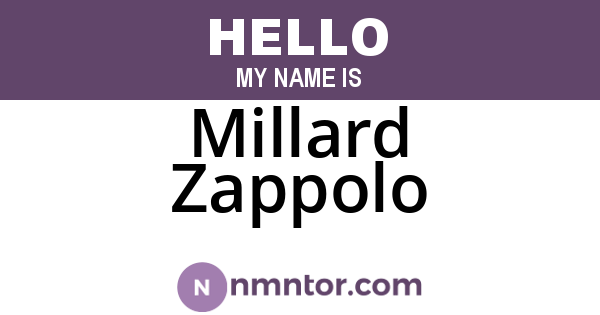 Millard Zappolo