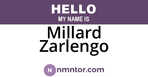 Millard Zarlengo