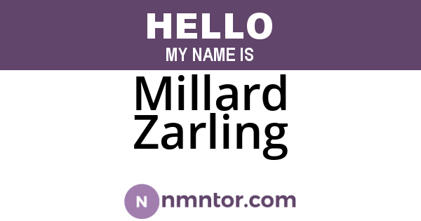 Millard Zarling
