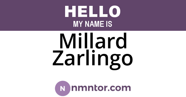 Millard Zarlingo