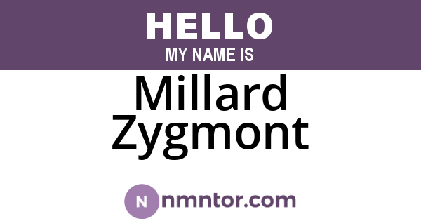 Millard Zygmont