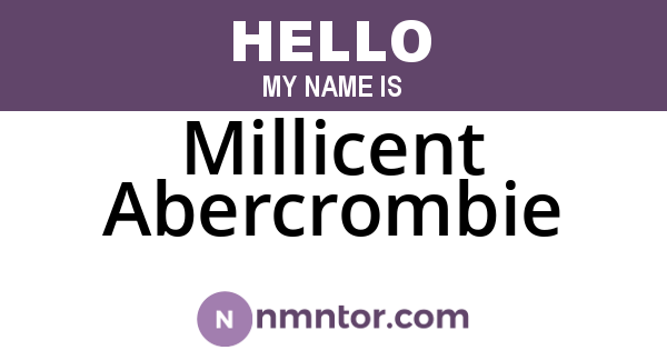 Millicent Abercrombie