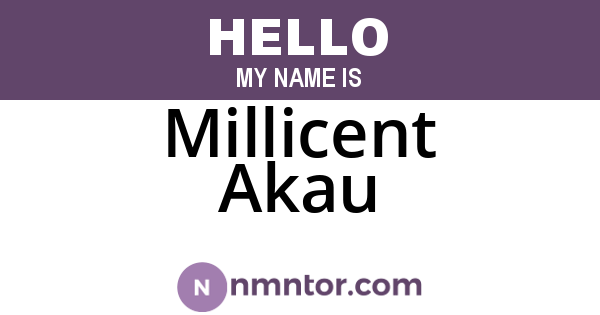 Millicent Akau