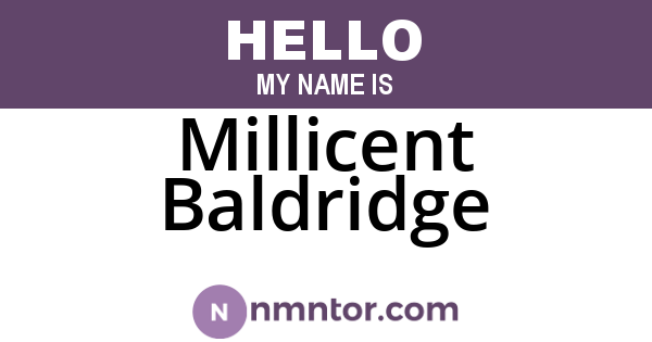 Millicent Baldridge