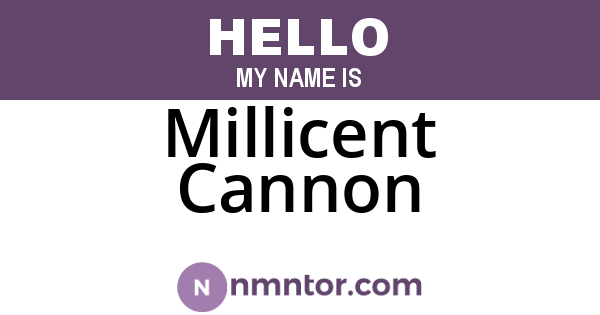 Millicent Cannon