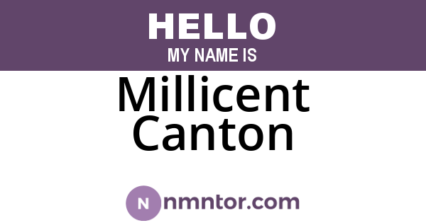 Millicent Canton