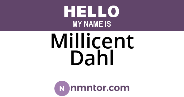 Millicent Dahl