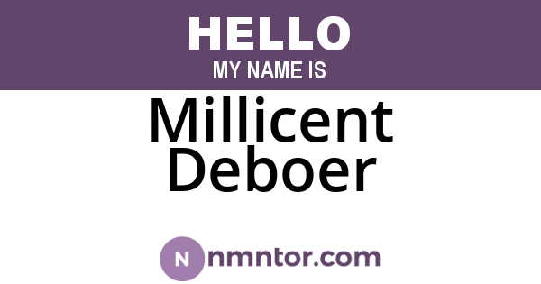 Millicent Deboer