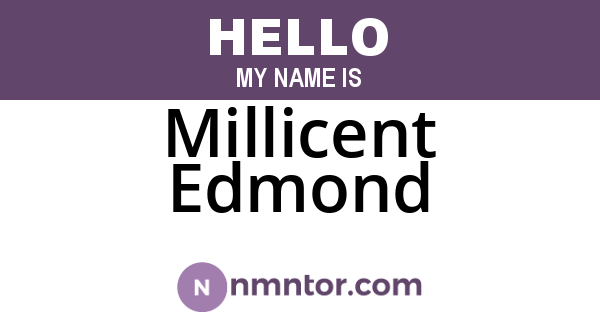 Millicent Edmond