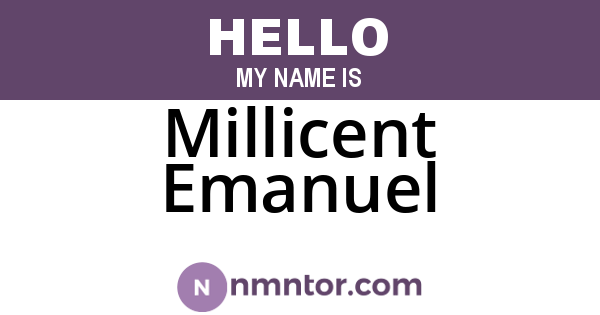 Millicent Emanuel