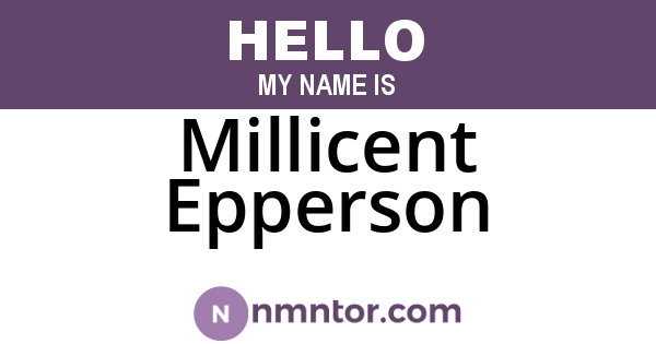 Millicent Epperson