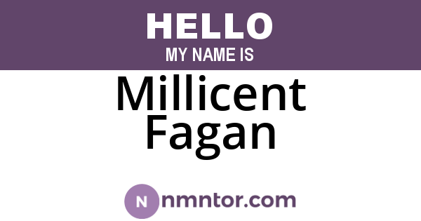 Millicent Fagan