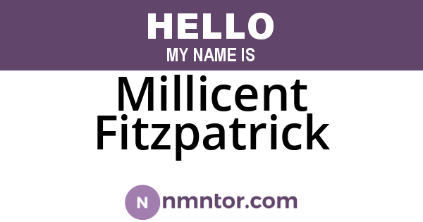 Millicent Fitzpatrick