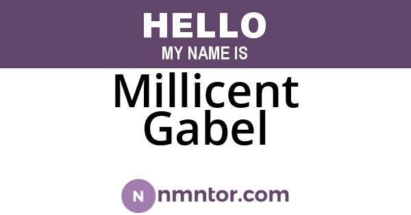 Millicent Gabel