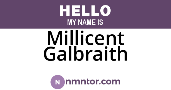 Millicent Galbraith