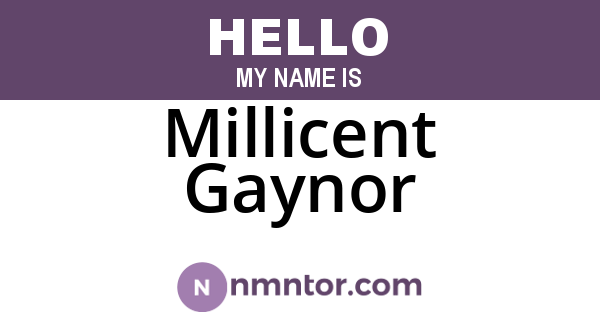 Millicent Gaynor