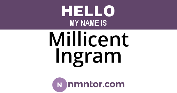 Millicent Ingram