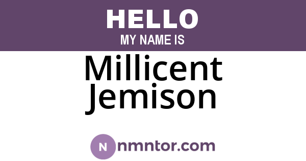 Millicent Jemison