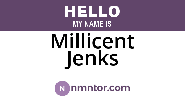 Millicent Jenks