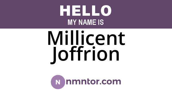 Millicent Joffrion