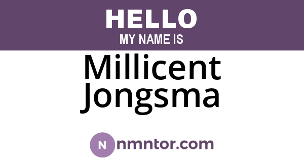 Millicent Jongsma