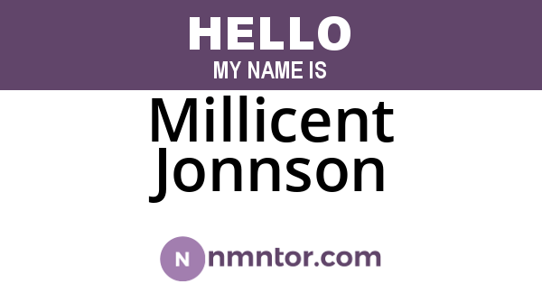 Millicent Jonnson