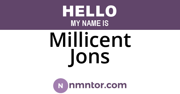 Millicent Jons