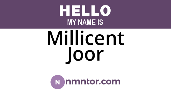Millicent Joor