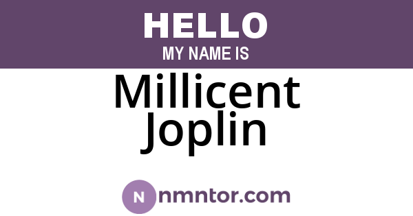 Millicent Joplin