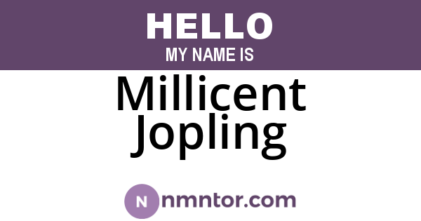 Millicent Jopling