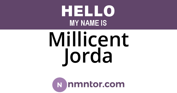 Millicent Jorda